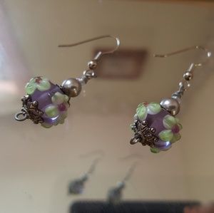 Glass bead earrings